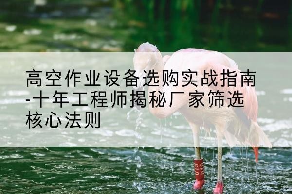 城固剪叉式升降机厂家-高空作业设备选购实战指南-十年工程师揭秘厂家筛选核心法则