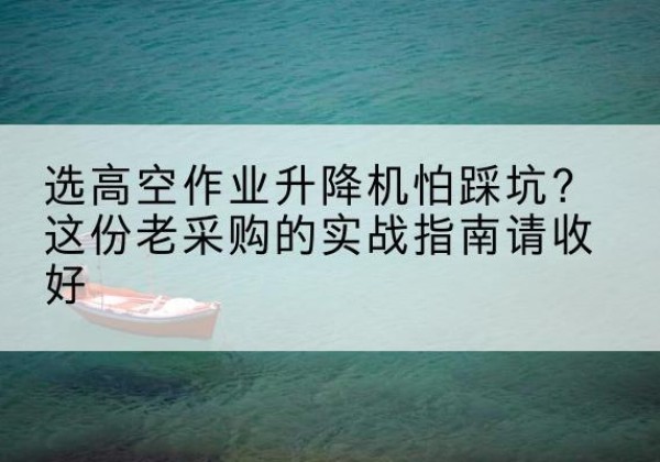 城固高空作业升降机厂家推荐-选高空作业升降机怕踩坑？这份老采购的实战指南请收好